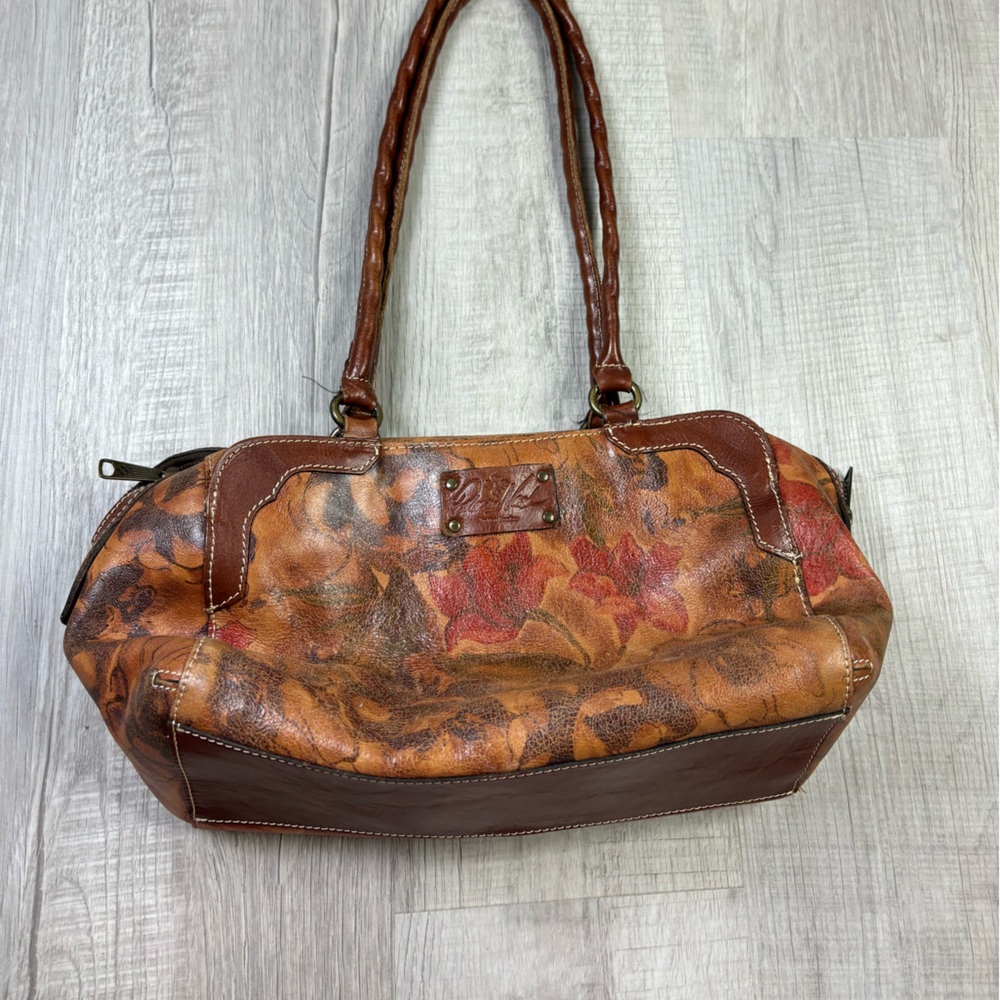 Patricia Nash Purse FABRIANO Fruit Floral Leather Satchel - Picture 1 of 5